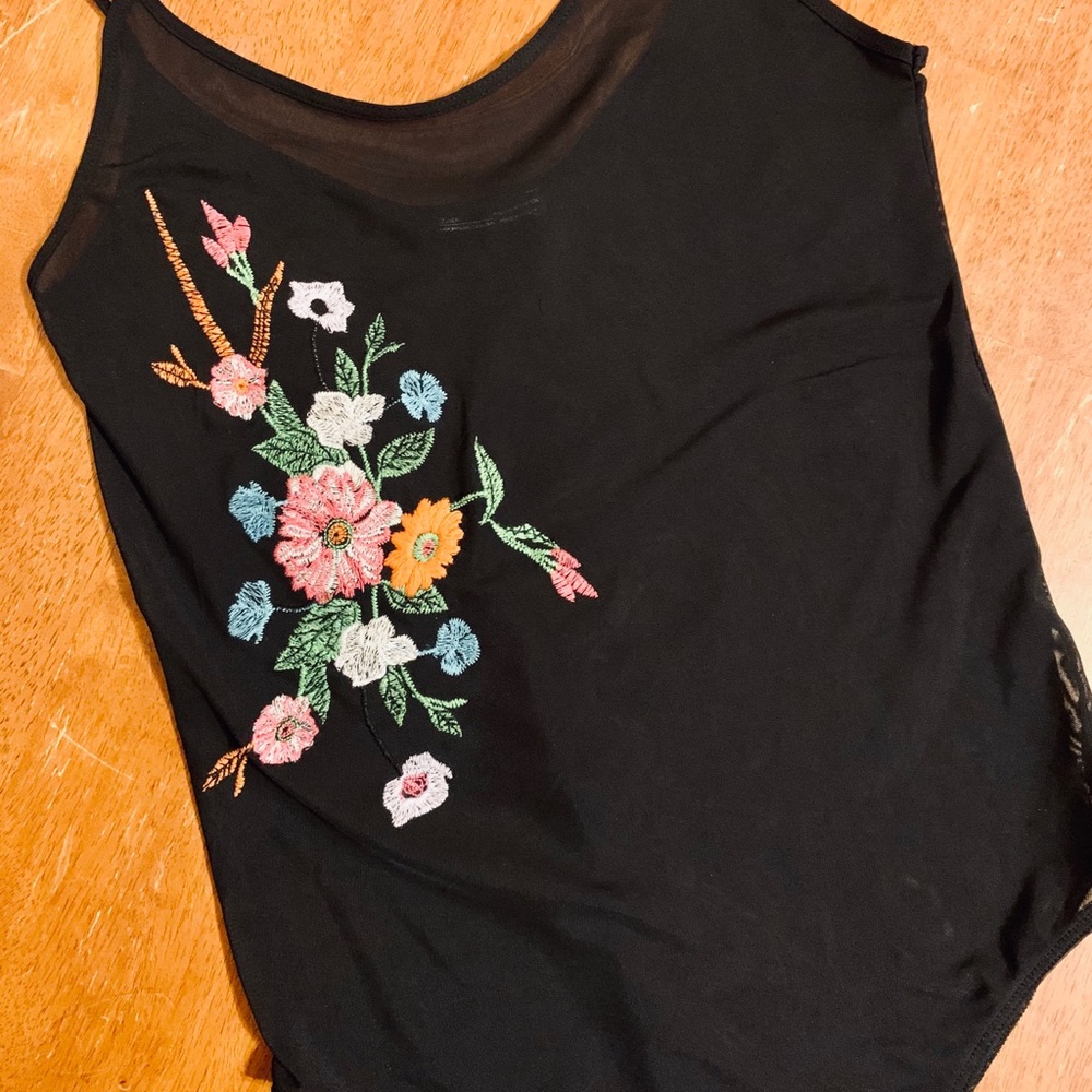Zara Embroidered Bodysuit